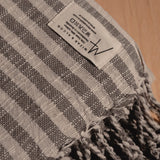 Turkish Linen Towel | Grey Stripe Textiles 