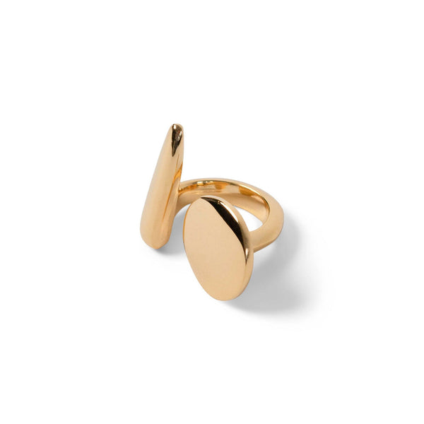 Twisted Nail Ring Accessories Gold Plated 5 