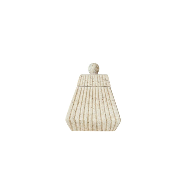 Vega Box | Travertine Decorative Jars 