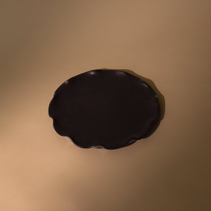 Wave Salad Plate Serveware Black 
