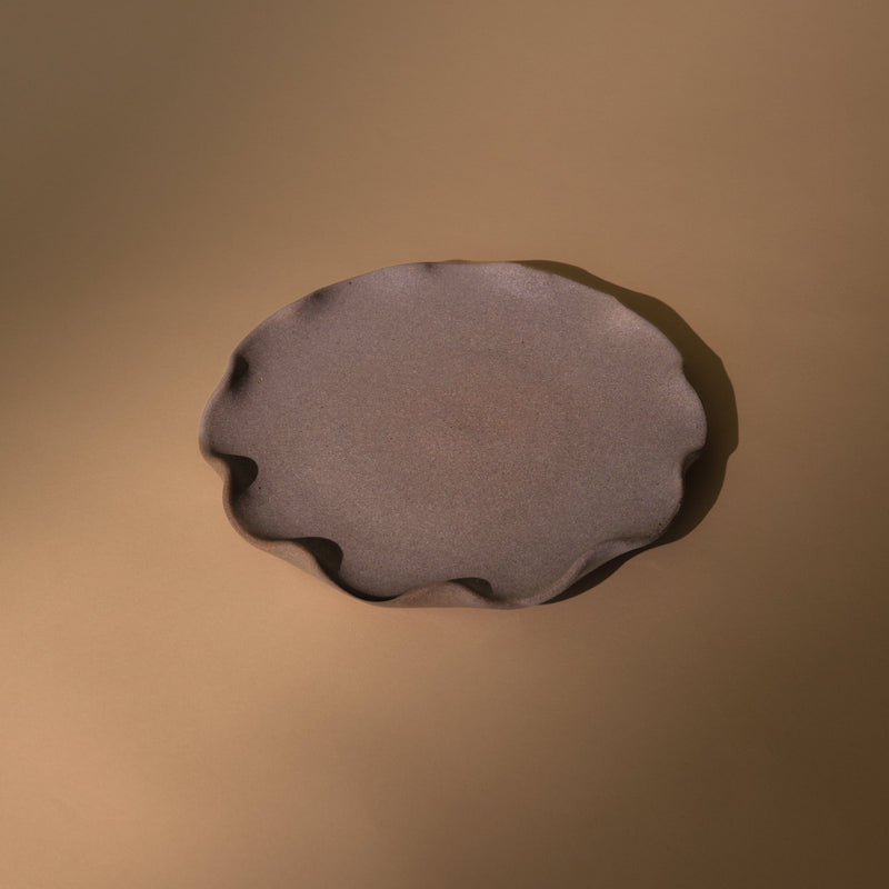Wave Salad Plate Serveware Ecru 