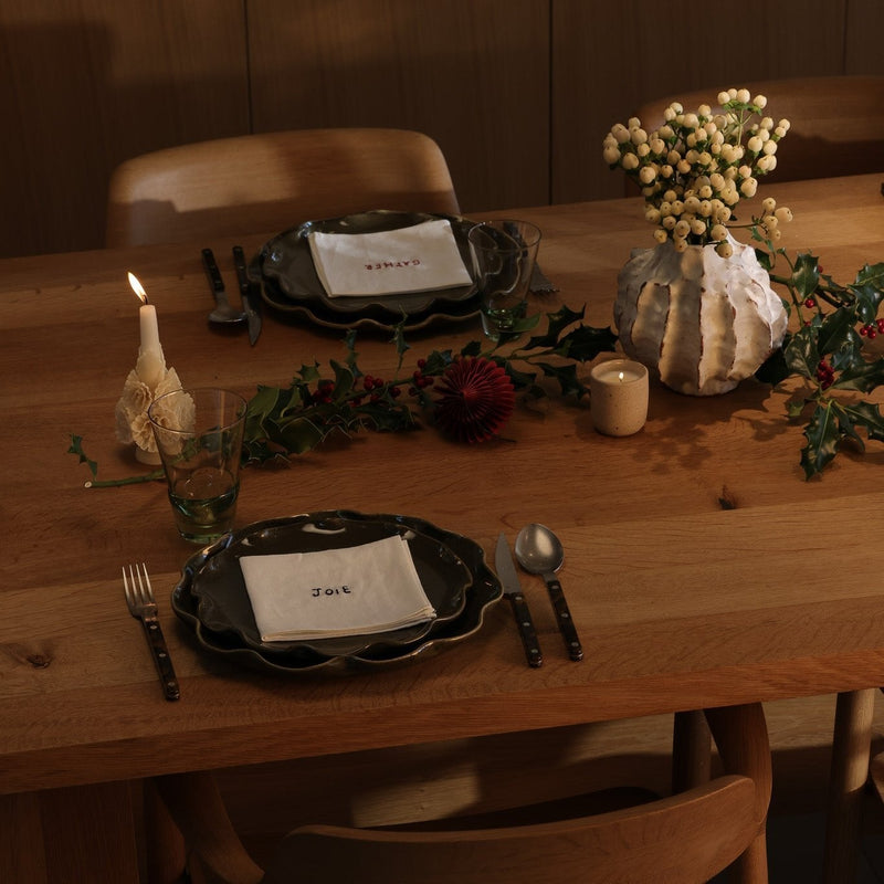 Words for the Table Napkins | Set of 6 Table Linens 