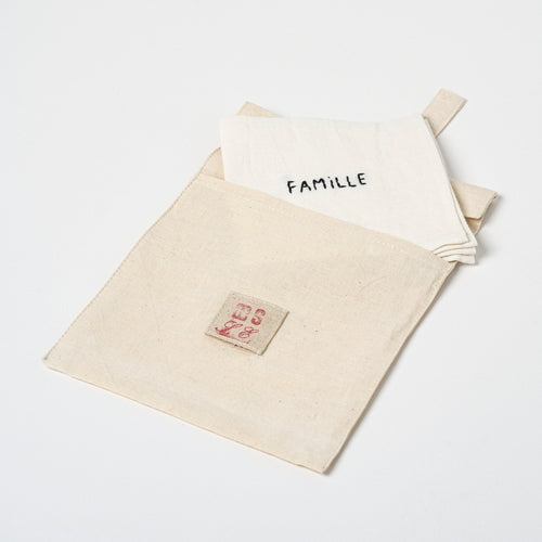 Words for the Table Napkins | Set of 6 Table Linens Familie 
