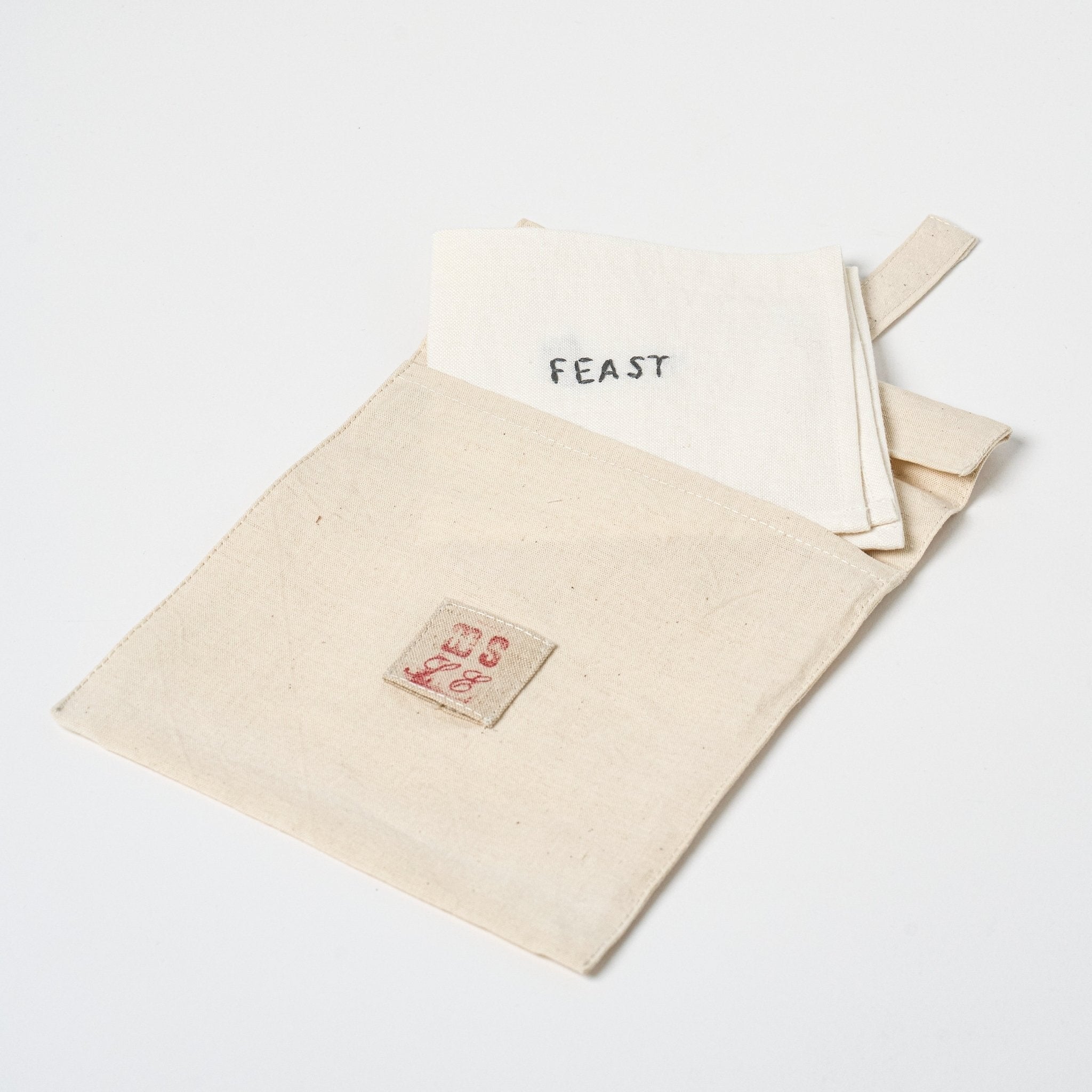 Words for the Table Napkins | Set of 6 Table Linens Feast 