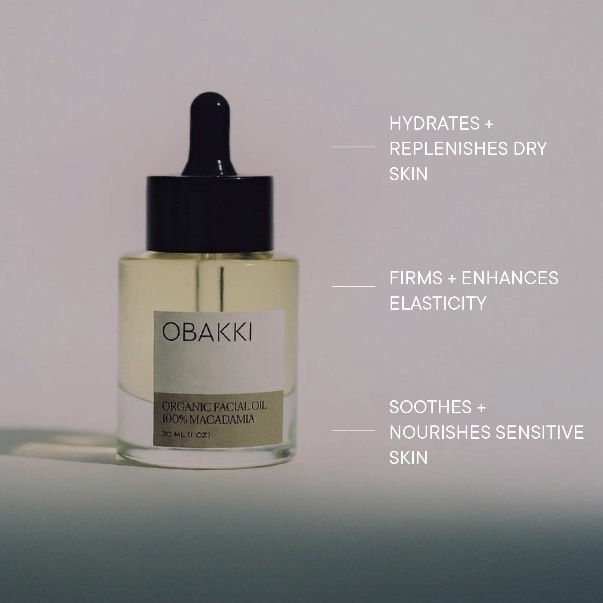 Organic Facial Oil 100% Macadamia_Obakki_201-44-1085-005Mac30 ML | Obakki