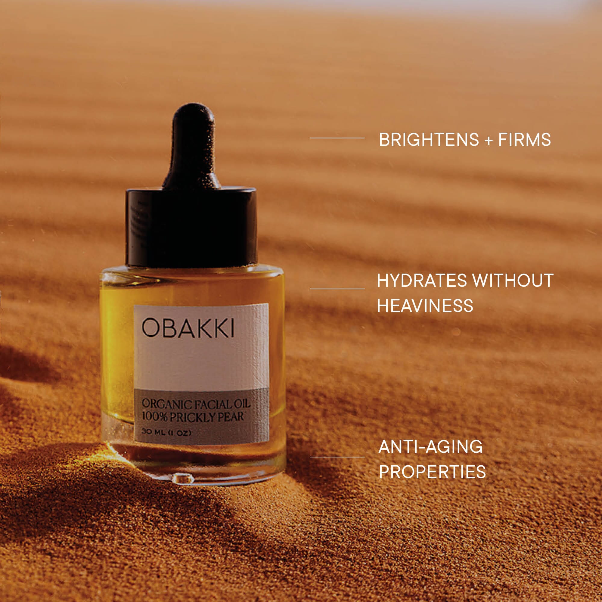 Organic Facial Oil 100% Prickly Pear_Obakki_201-44-1083-005PPear30 ML | Obakki