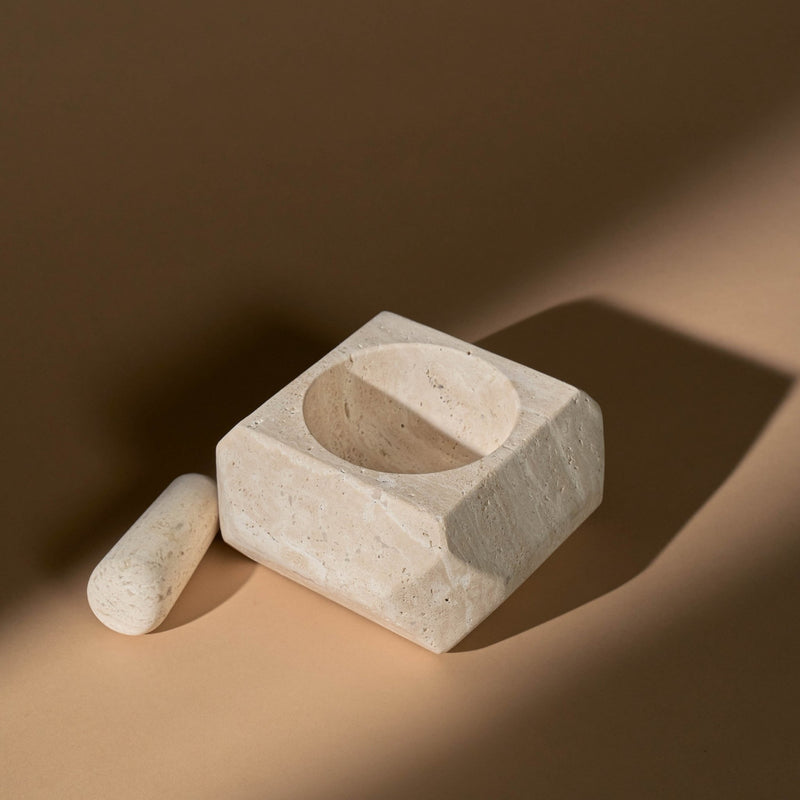 Orion Mortar and Pestle | Travertine Mortar + Pestles Ayres Obakki