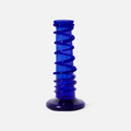 Recycled Glass Candle Holder | Spiral_Herat Glass_201-71-2103-809Lapis BlueOS | Obakki