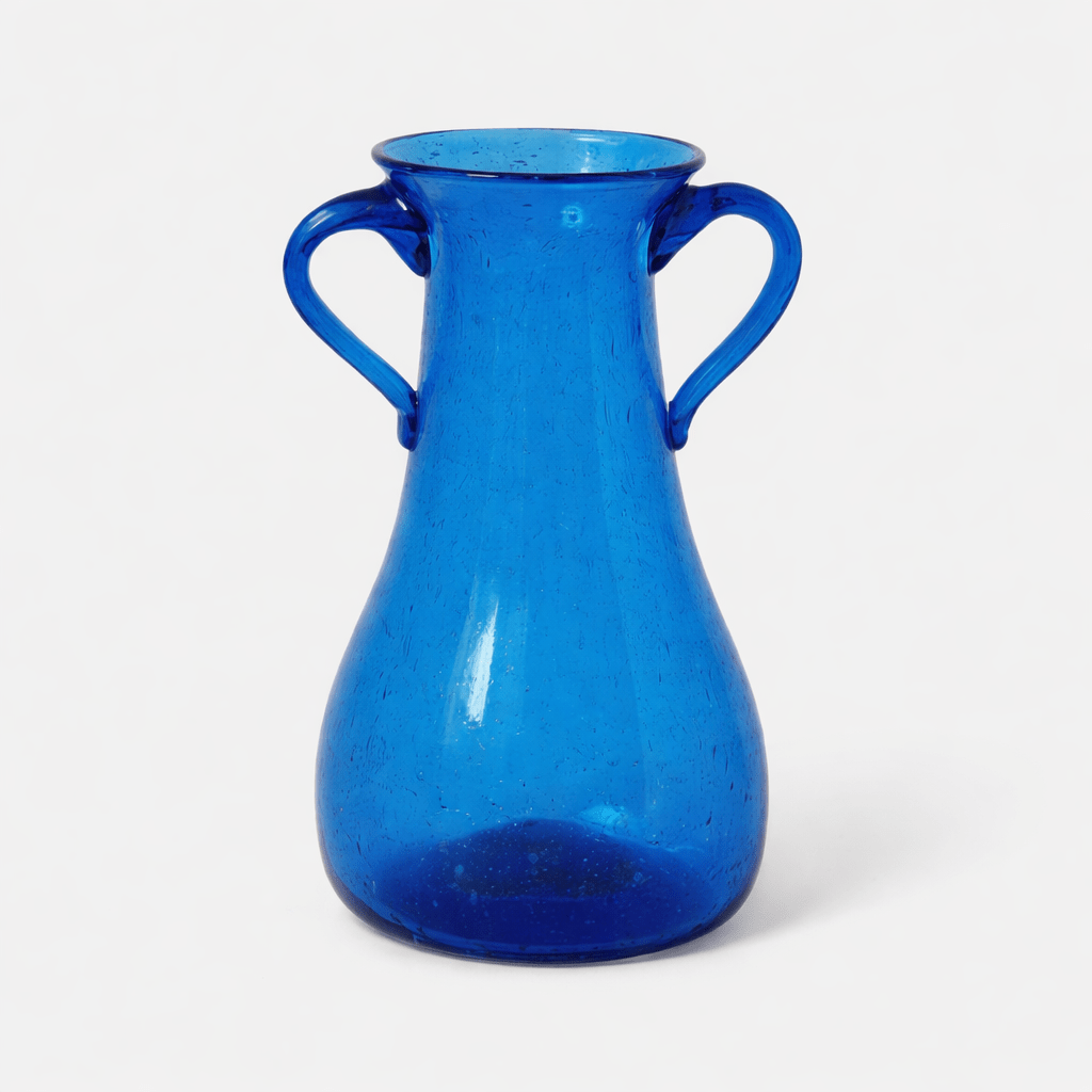 Recycled Glass Handled Vase_Herat Glass_201-71-2102-809TURQOS | Obakki