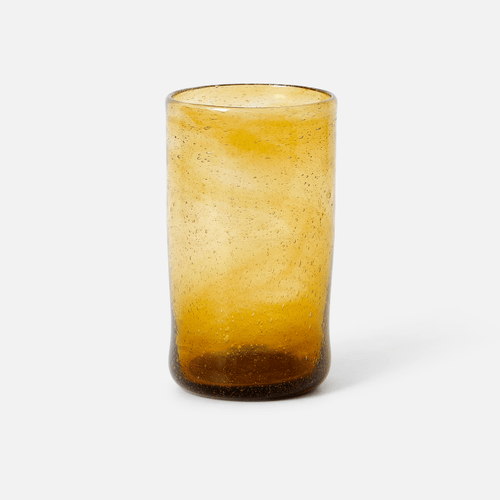 Recycled Glass Tall Tumblers_Herat Glass_201-71-2098-809AmberOS | Obakki