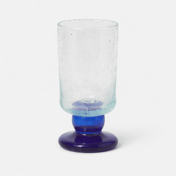 Recycled Glass Two Tone Goblets_Herat Glass_201-71-2099-809CLR-LAPISOS | Obakki