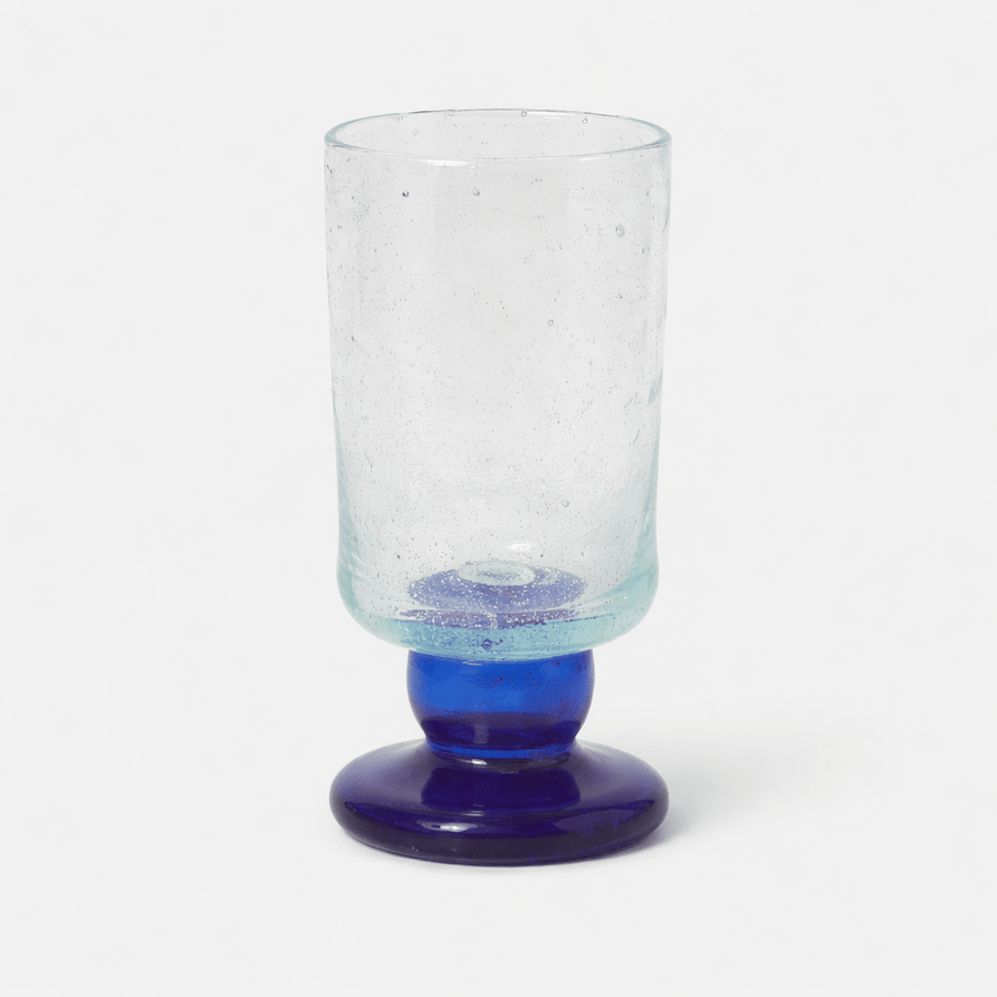 Recycled Glass Two Tone Goblets_Herat Glass_201-71-2099-809CLR-LAPISOS | Obakki