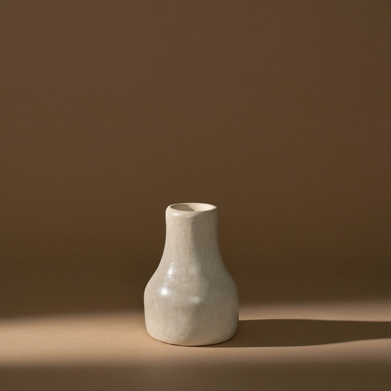Small Kouba Tadelakt Vase | Ivory - Vases + Planters by The Tadelakt Atelier | Obakki