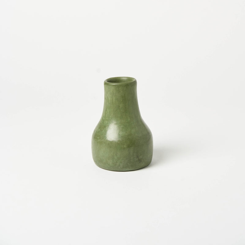 Small Kouba Tadelakt Vase | Olive - Vases + Planters by The Tadelakt Atelier | Obakki