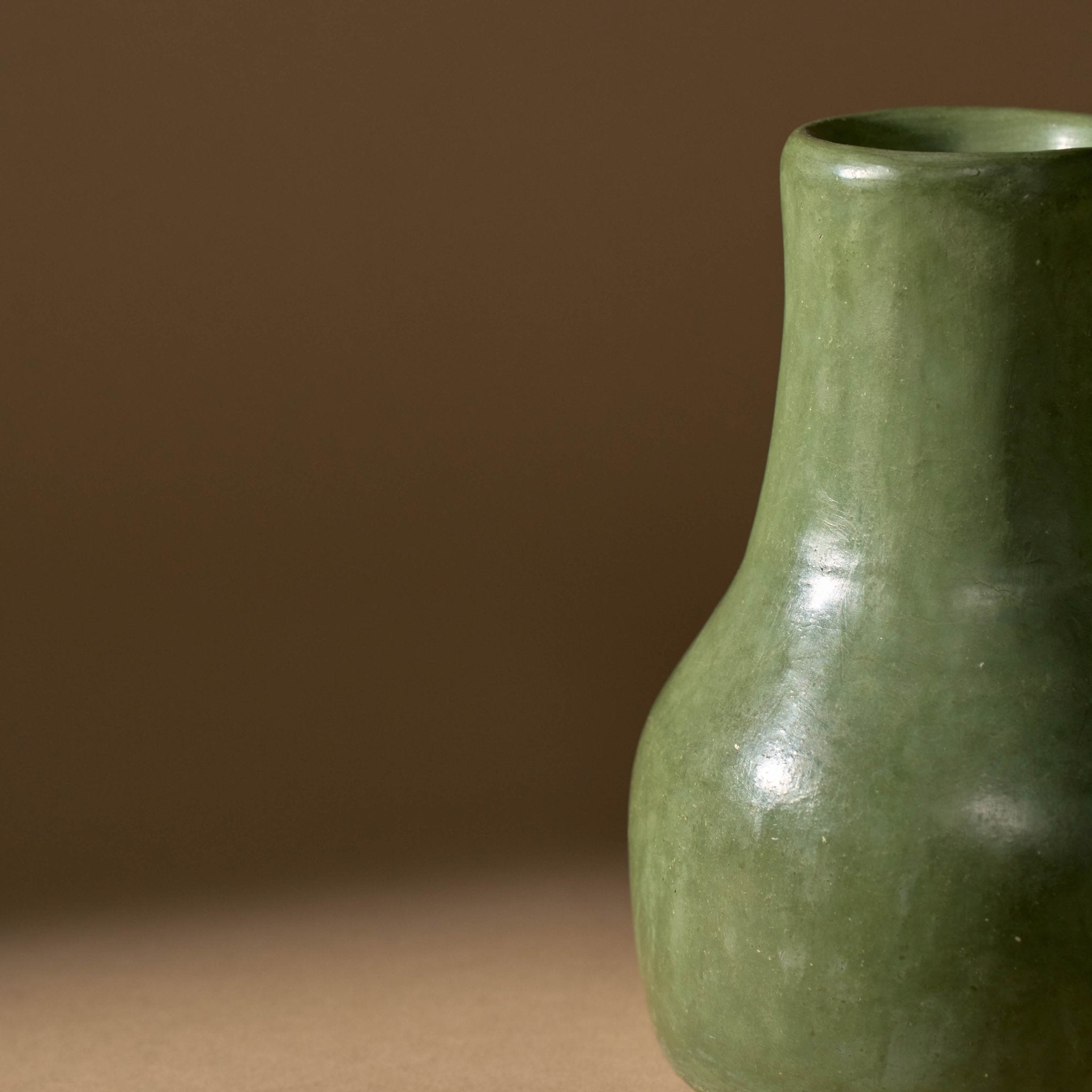 Small Kouba Tadelakt Vase | Olive - Vases + Planters by The Tadelakt Atelier | Obakki