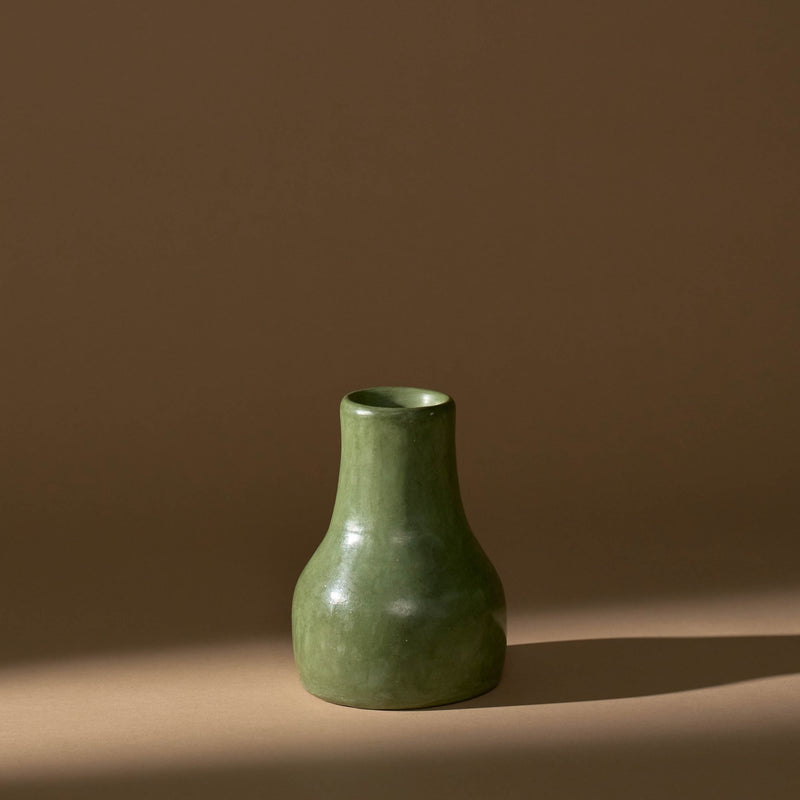 Small Kouba Tadelakt Vase | Olive - Vases + Planters by The Tadelakt Atelier | Obakki