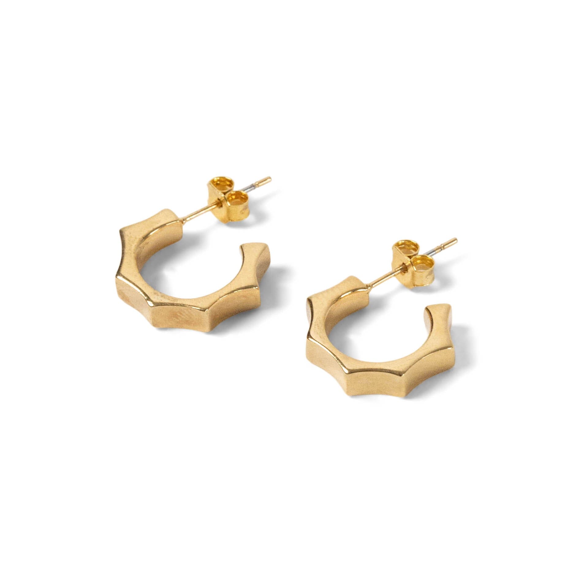 Small Sculpted Hoop Earrings