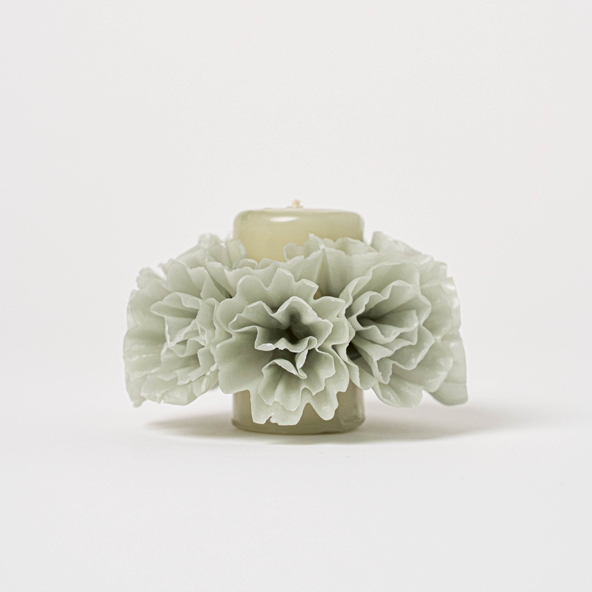 Small Skirted Candle | Grey_Casa Viviana_201-41-1077-166GRYOS | Obakki