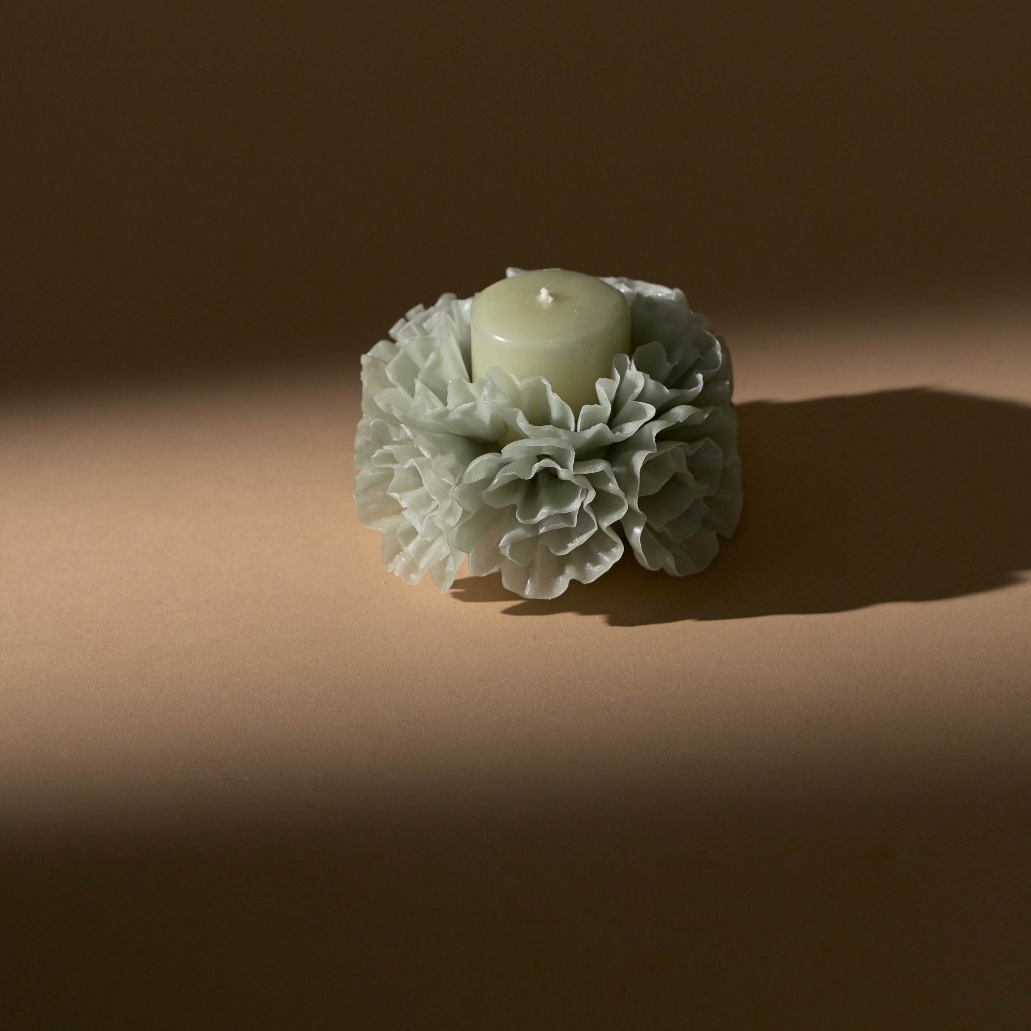 Small Skirted Candle | Grey_Casa Viviana_201-41-1077-166GRYOS | Obakki