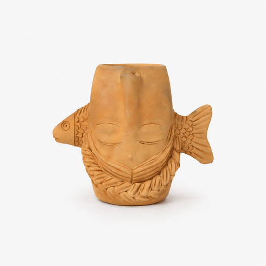 Terracotta Fish Planter | Tall_Jose Garcia_201-72-1461-167CLAYL | Obakki