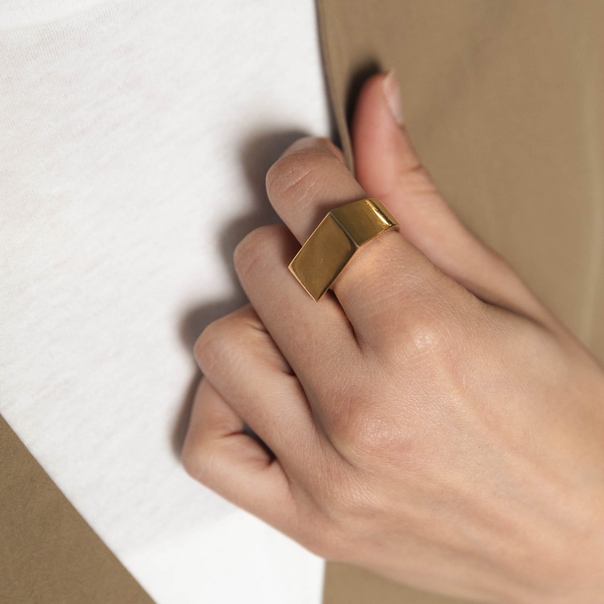 Thick Flat Top Ring Ring Victorious Crafts Obakki