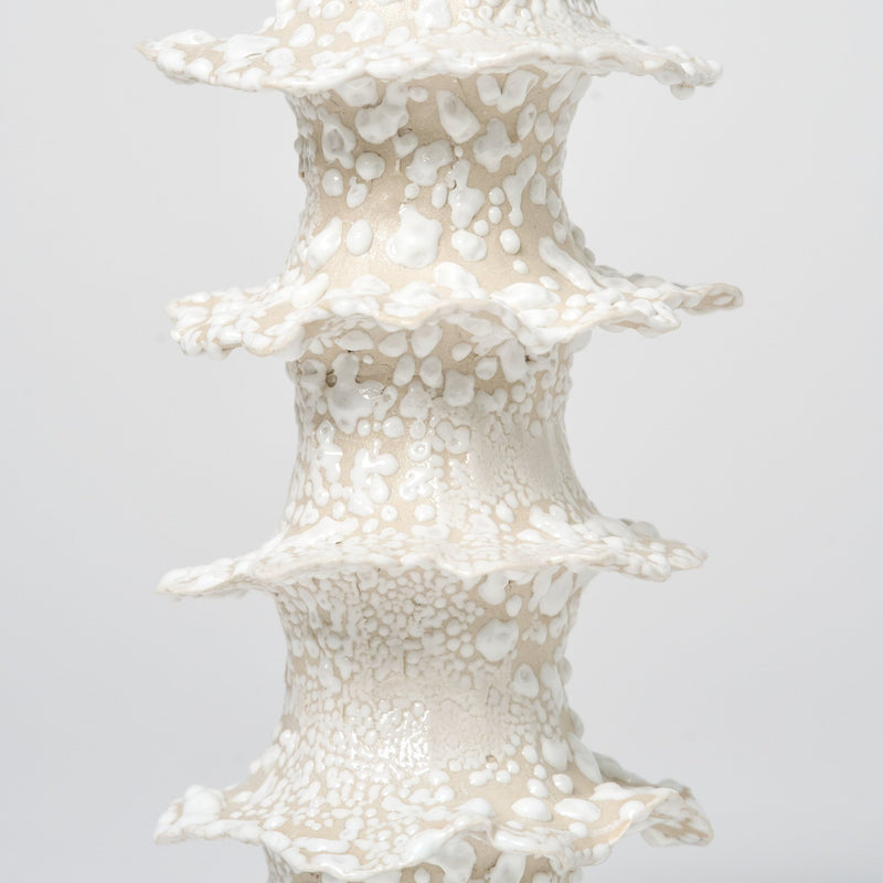 Torn Tier Candle Stand | Cream Lichen - Candles & Incense by Nathalee Paolinelli | Obakki
