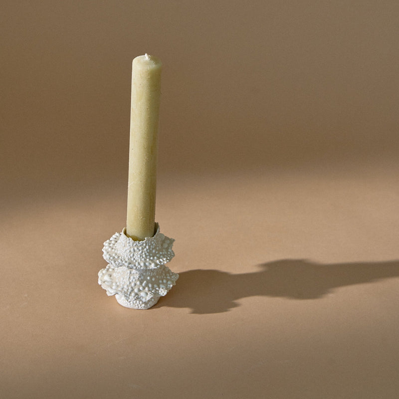 Torn Tier Candle Stand | Cream Lichen - Candles & Incense by Nathalee Paolinelli | Obakki