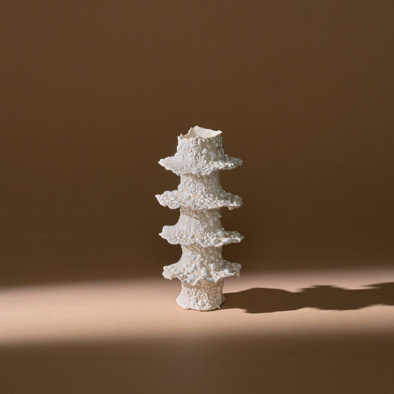 Torn Tier Candle Stand | Cream Lichen - Candles & Incense by Nathalee Paolinelli | Obakki