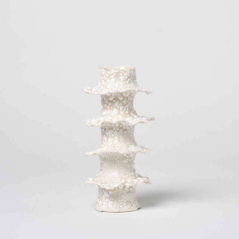 Torn Tier Candle Stand | Cream Lichen - Candles & Incense by Nathalee Paolinelli | Obakki