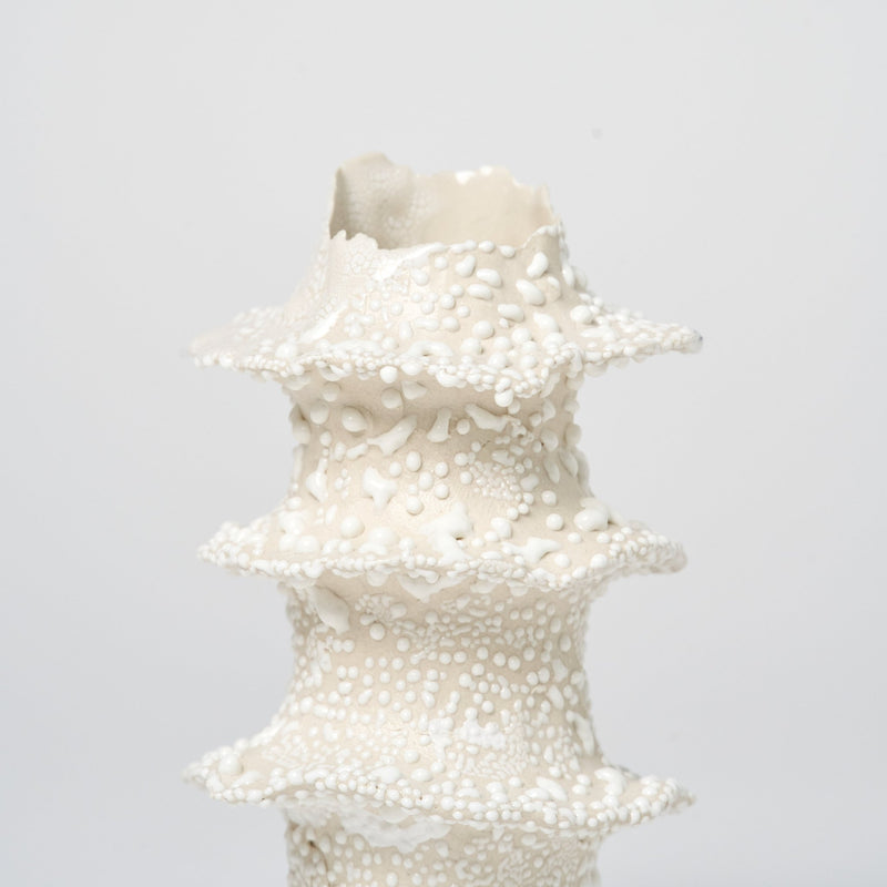 Torn Tier Candle Stand | Cream Lichen - Candles & Incense by Nathalee Paolinelli | Obakki