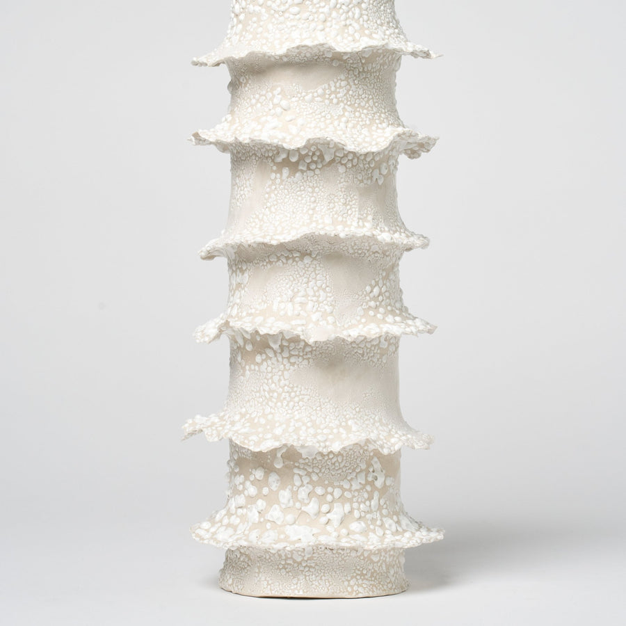 Torn Tier Vase | Cream Lichen_Nathalee Paolinelli_201-72-2061-137Cream LichenOS | Obakki