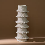 Torn Tier Vase | Cream Lichen - Candles & Incense by Nathalee Paolinelli | Obakki