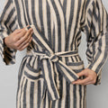 Turkish Linen Robe | Karam_Mizar & Alcor_201-60-1257-171KARAMS | Obakki