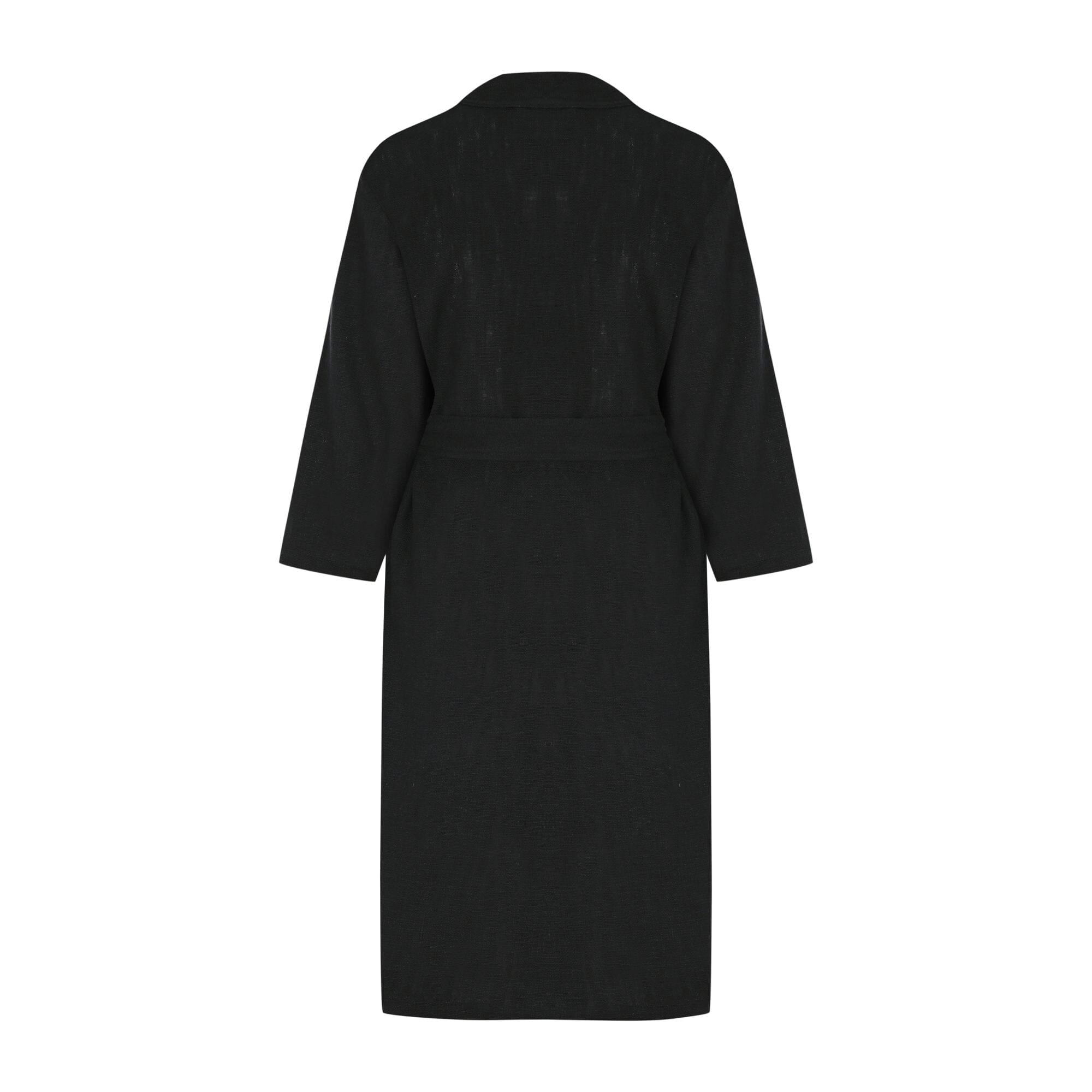 Turkish Linen Robe | Solid Black_Mizar & Alcor_201-60-1258-171BLKS | Obakki
