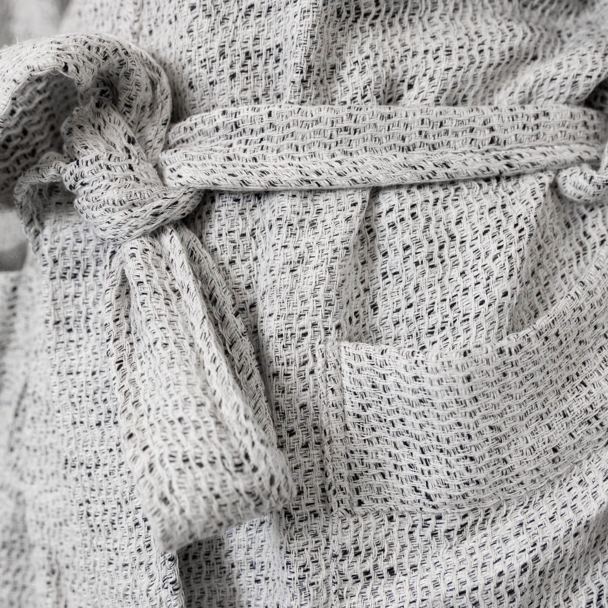 Turkish Linen Robe | Speckled Grey_Mizar & Alcor_201-60-1259-171GRYS | Obakki