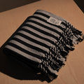 Turkish Linen Towel | Black Stripe_Mizar & Alcor_201-60-1036-171BLKSTRIPEOS | Obakki