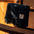 Turkish Linen Towel | Solid Black_Mizar & Alcor_201-60-1261-171BLKOS | Obakki