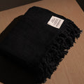 Turkish Linen Towel | Solid Black_Mizar & Alcor_201-60-1261-171BLKOS | Obakki