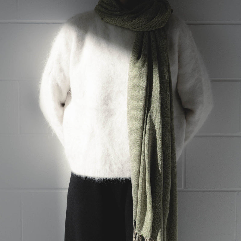 Turkish Silk Scarf | Green Scarves Mizar & Alcor Obakki