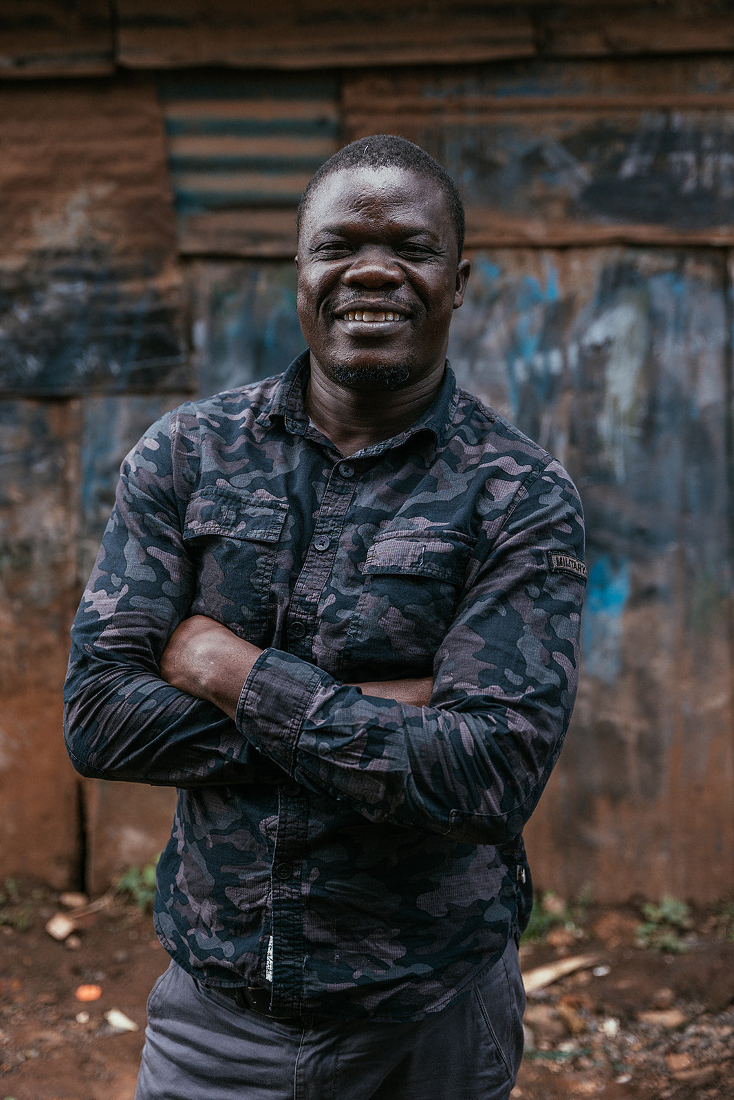 Jack from Kibera. He smiles and looks at the camera.