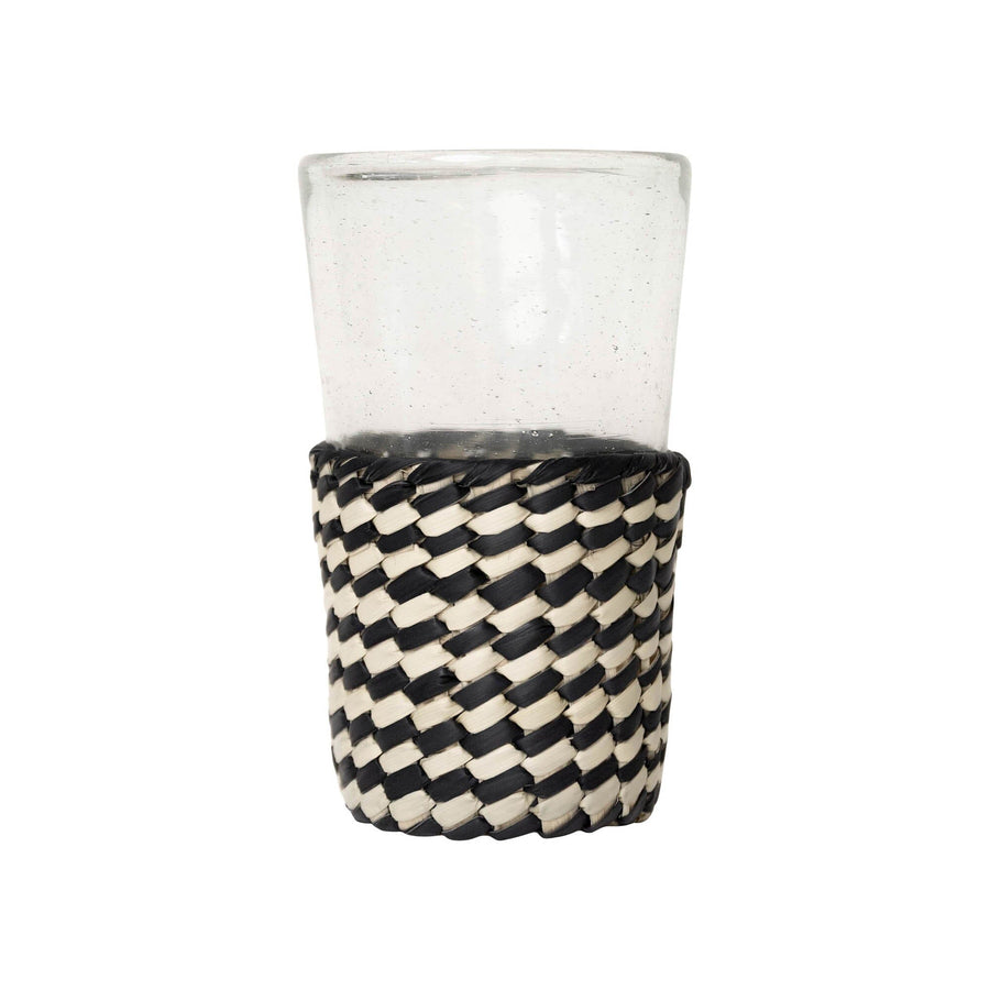 13.5 oz Woven Glass | Single_AC Palma_201-52-0932-149Clr / Blk + Nat PlmOS | Obakki