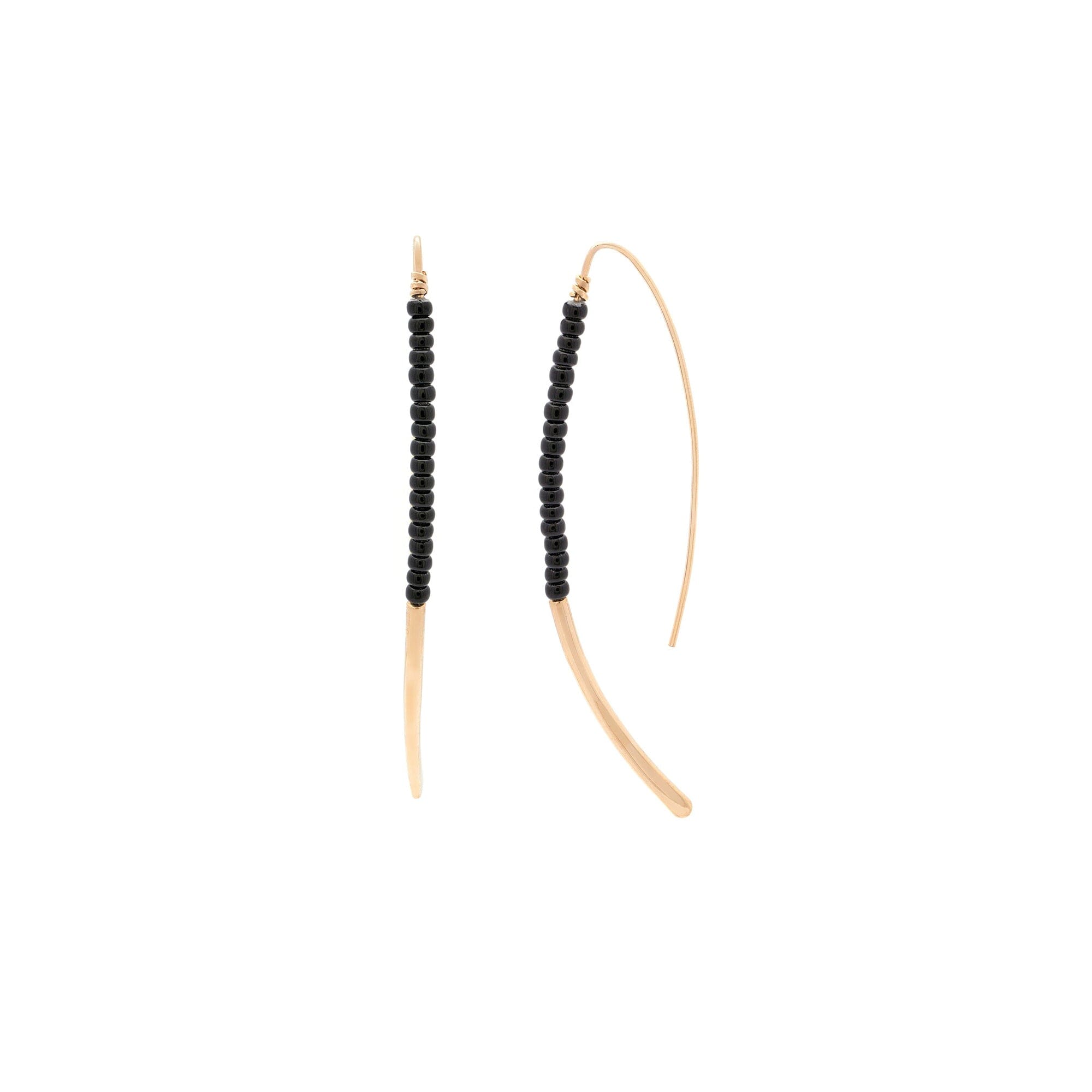 Beaded Oval Hoop Earrings - Earring by Victorious Crafts | Obakki