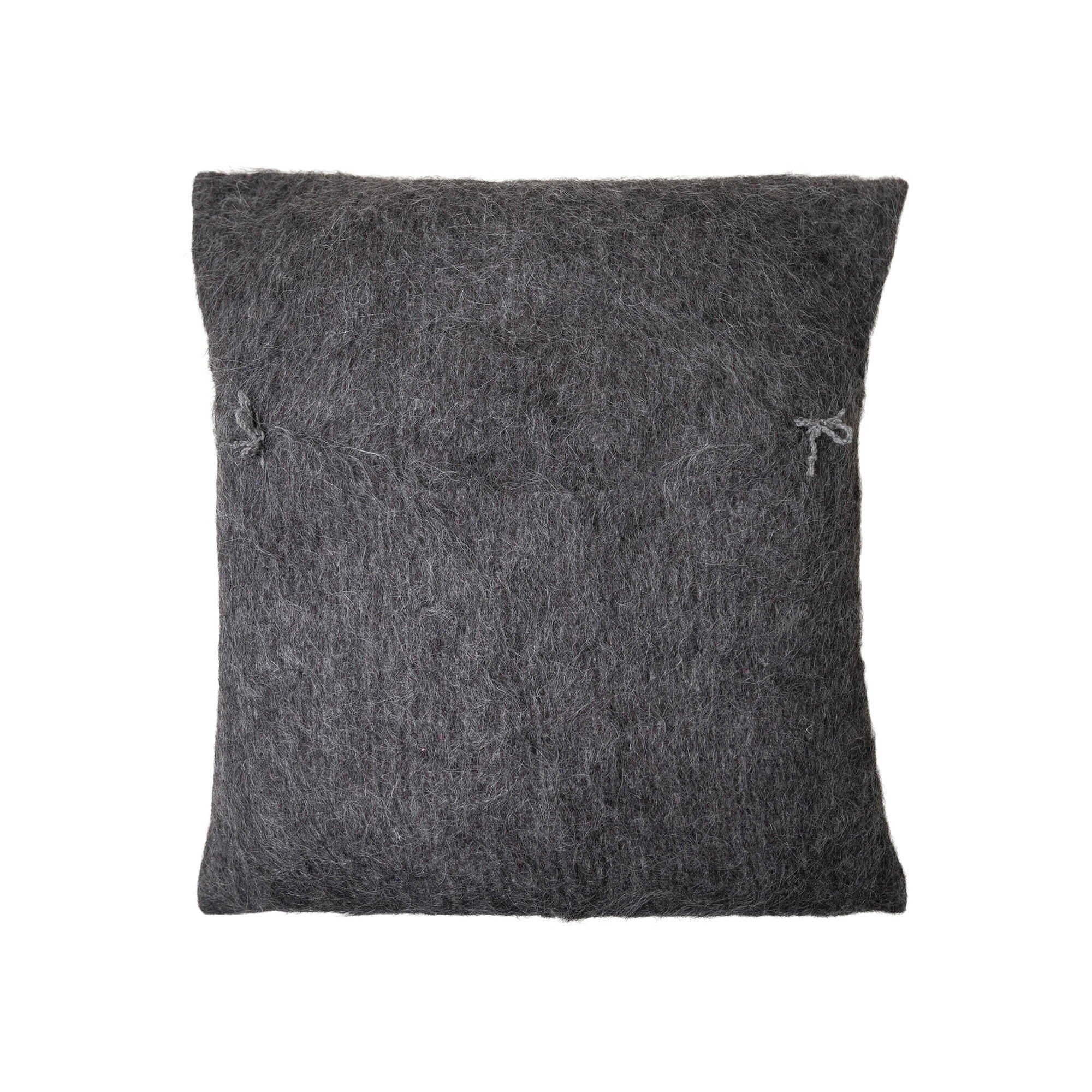 Brushed Wool Cushion Cover | Dark Grey_Weavers of Chiapas_201-64-1217-180DarkGreyOS | Obakki
