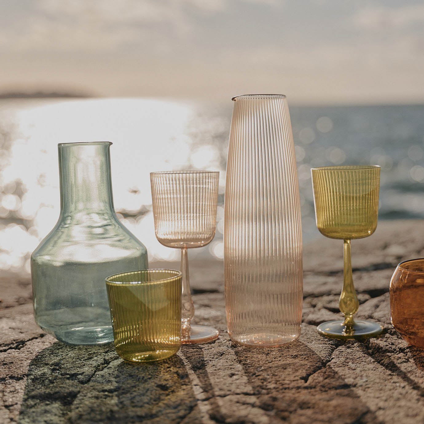 Citrine Green Luisa Vino | Set of 2 - Glassware by R+D.Lab | Obakki