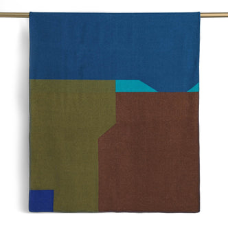 CITTA Blanket | Peacock Blue - Blankets & Throws by R+D.Lab | Obakki