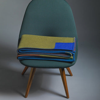 CITTA Blanket | Peacock Blue - Blankets & Throws by R+D.Lab | Obakki