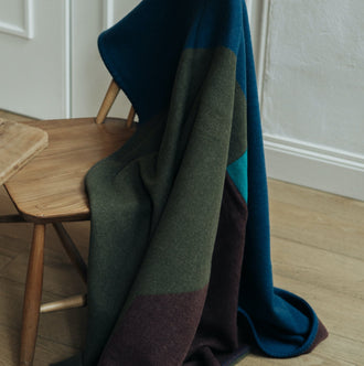 CITTA Blanket | Peacock Blue - Blankets & Throws by R+D.Lab | Obakki
