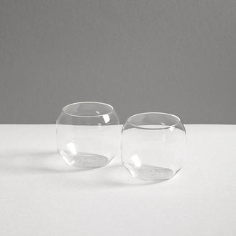 Clear Velasca Tumblers | Set of 2 - Glassware by R+D.Lab | Obakki