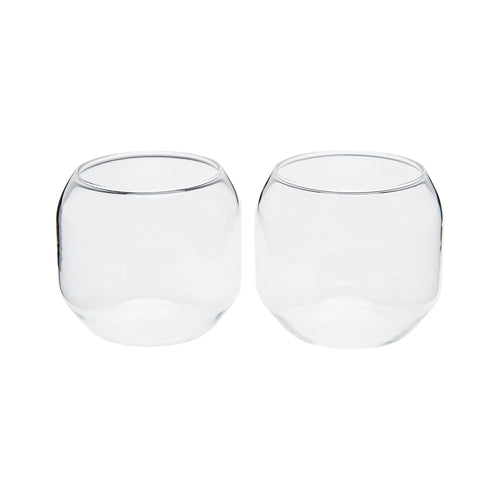 Clear Velasca Tumblers | Set of 2 - Glassware by R+D.Lab | Obakki