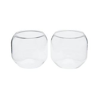 Clear Velasca Tumblers | Set of 2 - Glassware by R+D.Lab | Obakki